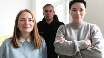 Olga Procevska, Viktors Kirhenšteins un Jekaterina Firjane, Textok.
Foto no personīgā arhīva