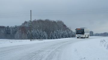 Starppilsētu autobuss. Foto - Evija Trifanova, LETA
