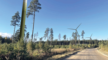 Valstij piederošā uzņēmuma Latvijas Vēja parki vizualizācija, kā lielākie vēja ģeneratori varētu izskatīties Latvijas ainavā