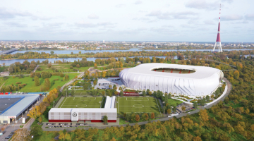 Iecerētā futbola stadiona vizualizācija