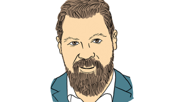 Kaspars Daugaviņš. Zīmējums – Ernests Kļaviņš