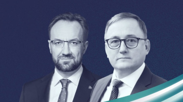 Ģedimins Šimkus (no kreisās) un Mārtiņš Kazāks