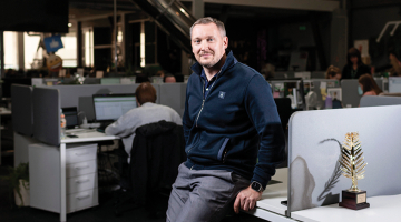 Bite Latvija IKT & IoT biznesa virziena attīstības vadītājs Māris Gaugers.
Foto — Ieva Salmane
