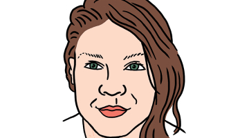 Gunita Gudone. Zīmējums — Ernests Kļaviņš