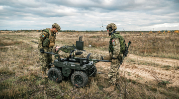 Natrix sauszemes drons NATO digitālās savienojamības mācībās pagājušā gada rudenī. Foto no Natrix arhīva
