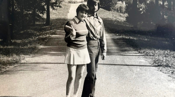 Astronomi Imants Platais un Vera Kožurina-Platais pie Baldones observatorijas 70. gados