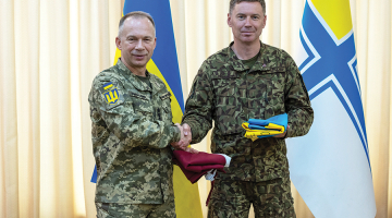 Tikšanās ar Ukrainas Bruņoto spēku komandieri Oleksandru Sirski. Foto — Ukrainas Bruņoto spēku kaujas kamera