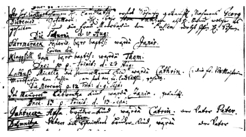 Fragments no Ugāles draudzes baznīcas grāmatas (1699. gada augusts)