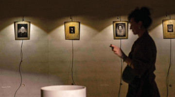 Māra Ločmeļa multimediālajā izstādē Redzēt laiku. Publicitātes foto