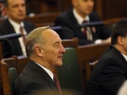 Valsts prezidents Andris Bērziņš Saeimā. Foto: Gints Ivuškāns, F64