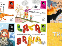 Izdevniecības "Liels un mazs" jaunās bērnu dzejoļu sērijas Bikibuks pirmo sešu grāmatu vāki. Publicitātes foto
