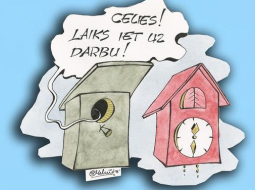 Ilustrācijā izmantota Dzintara Meļņa karikatūra žurnālā "Dadzis", 1995. Nr. 7. RTMM