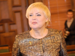 Ingrīda Latimira-Ūdre pērngad, viesojoties Saeimā. Foto: Lita Krone, LETA