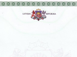 Dzimšanas apliecības dizaina paraugs.