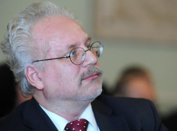 Konstitucionālo tiesību komisijas priekšsēdētājs, Eiropas Savienības tiesas tiesnesis Egils Levits. Foto: Evija Trifanova, LETA