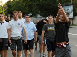 Horvātu fani Rīgā. Foto: Gints Ivuškāns, F64