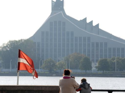 Latvijas Nacionālās bibliotēkas jaunā ēka jeb Gaismaspils. Foto: Evija Trifanova, LETA