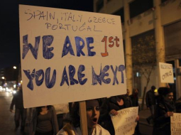 Kipras protestētāji. Foto: AFP/LETA