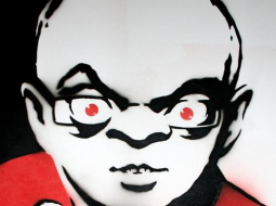 Mākslinieka Vilņa Bulava zīmētā karikatūra "Tu esi gatavs reformām?". Foto: Dāvis Gūtmanis, LETA