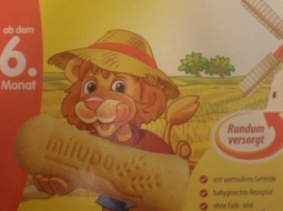 "Milupa" cepumi 180g, zīdaiņiem no sešu mēnešu vecuma.