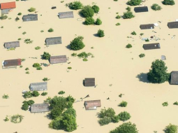 Donava appludinājusi Daggendorfu Vācijā. Foto: EPA/LETA