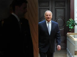 Valsts prezidents Andris Bērziņš Melngalvju namā. Foto: Edijs Pālens, LETA