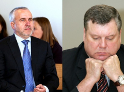 Andris Šķēle (K) un Jānis Urbanovičs (L). Foto: Nora Krevneva, Aigars Eglīte, F64