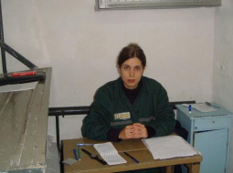 Nadežda Tolokoņņikova cietumā. Foto: AFP/LETA
