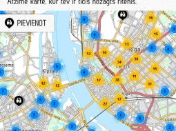 Velofendera izveidotā karte.