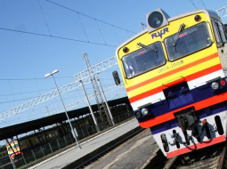 Vilciens Rīgas Centrālajā dzelzceļa stacijā. Foto: LETA