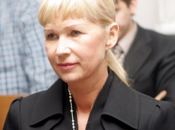Ināra Vilkaste tiesas zālē. Foto: Evija Trifanova, F64