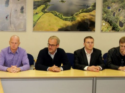 VL-TB/LNNK pārstāvji Gaidis Bērziņš (K1), Roberts Zīle (K2), Raivis Dzintars (L2), Einārs Cilinskis (L1) sarunās. Autors: Kaspars Krafts, F64