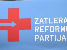 Zatlera Reformu partijas logo vēl sākotnējā veidolā. Foto: Jānis Saliņš, F64