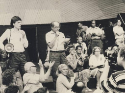 Eduards Berklavs LNNK dibināšanas sapulcē 1988.gada jūlijā. Publicitātes foto no Okupācijas muzeja krājuma