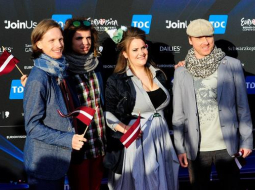 Latvijas pārstāvji Eirovīzijā - grupa "Aarzemnieki". Publicitātes foto