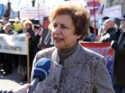 Eiroparlamentāriete un Krievu savienības līdere Tatjana Ždanoka. Foto: Edijs Pālens, LETA