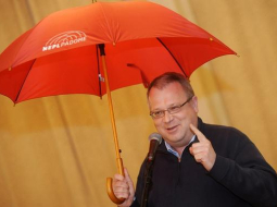 NEPLP priekšsēdētāja Ainārs Dimants. Foto: Evija Trifanova, LETA