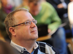 NEPLP priekšsēdētājs Ainārs Dimants. Foto: Evija Trifanova, LETA