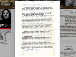 Fragments no Lidijas Doroņinas-Lasmanes lietas.1983.gada 7.-15. janvāris. Ekrānattēls no virtuālās izstādes par 1983.gada politiskajām lietām.