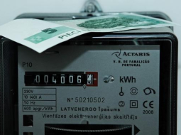 Elektrības skaitītājs. Foto: Gints Ivuškāns, F64