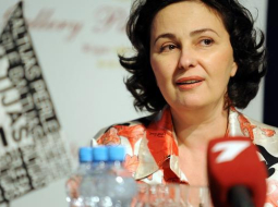 Festivāla "Baltijas pērle" programmu direktore Marina Ļipčenko preses konferencē par festivālu "Baltijas pērle". Foto: Edijs Pālens, LETA