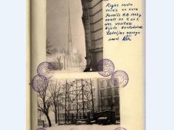 Radiotornis ar izmeklētāja aprakstu. Foto ir no VDK arhīva