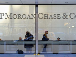 ASV bankas "JPMorgan Chase & Co" galvenajā birojā Ņujorkā. Foto: AFP/LETA