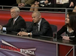 LTV "Sastrēgumstundas" viesi, no kuriem divi pie vārda, lai skaidrotu ukraiņu domas, tika pavisam maz. Ekrānšāviņš no LTV.lv