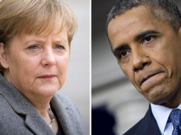 Vācijas kanclere Angela Merkele un ASV prezidents Baraks Obama. Foto: AFP/LETA