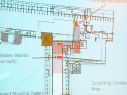 Informatīvais materiāls Apvienotās Karalistes Ugunsgrēku izmeklētāju apvienības prezidenta un Starptautiskās Ļaunprātīgās dedzināšanas izmeklētāju apvienības pirmā viceprezidenta Pītera Mansi izmeklēšanas rezultātu un slēdziena par Rīgas pils ugunsgrēka izcelšanās vietu prezentācijas pasākumā. Foto: Ieva Čīka, LETA