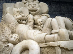 Smilšu skulptūras. Foto: AFP/LETA