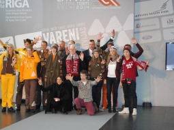 Soču olimpisko tērpu prezentācijā. Publicitātes foto