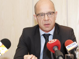"Maxima" līdzīpašnieks Igns Staškēvičs preses konferencē. Foto: Nora Krevneva, F64
