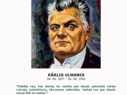 Kārļa Ulmaņa portrets. Attēls: piksas.lv